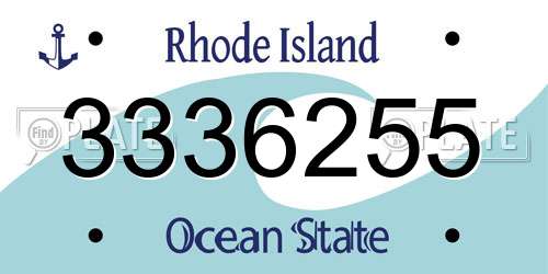 3336255 Rhode Island License Plate