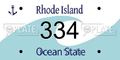 334 Rhode Island License Plate