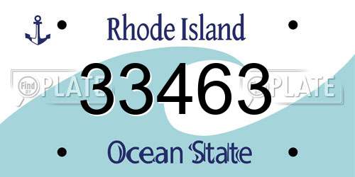 33463 Rhode Island License Plate