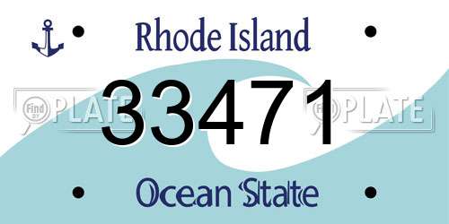 33471 Rhode Island License Plate