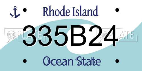 335B24 Rhode Island License Plate