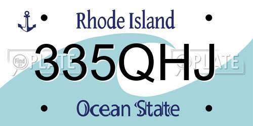 335QHJ Rhode Island License Plate