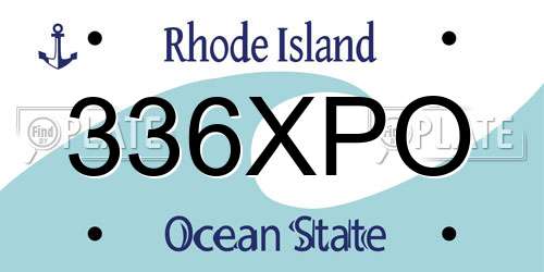 336XPO Rhode Island License Plate