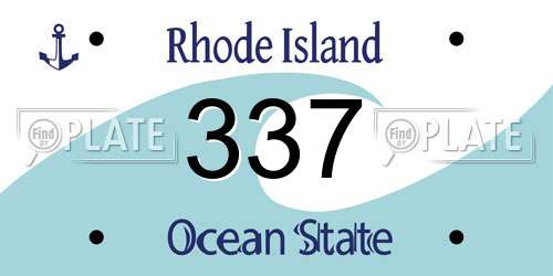 337 Rhode Island License Plate