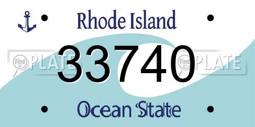 33740 Rhode Island License Plate