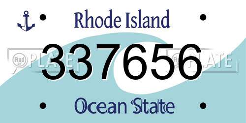 337656 Rhode Island License Plate