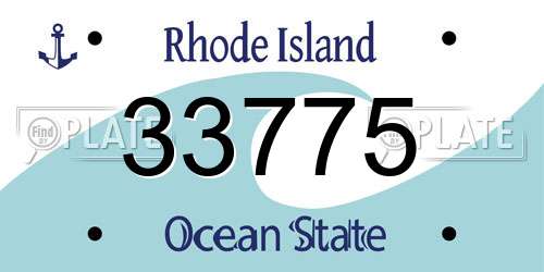 33775 Rhode Island License Plate