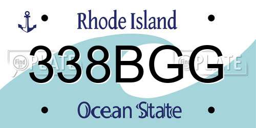 338BGG Rhode Island License Plate