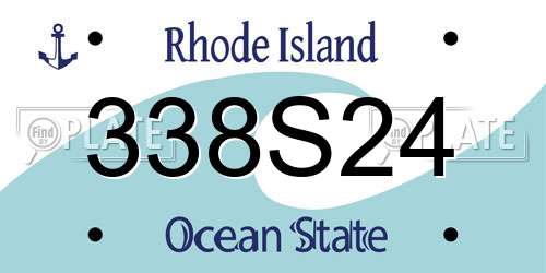 338S24 Rhode Island License Plate