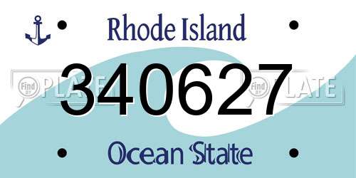 340627 Rhode Island License Plate