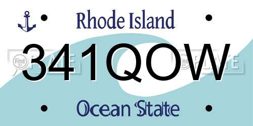 341QOW Rhode Island License Plate