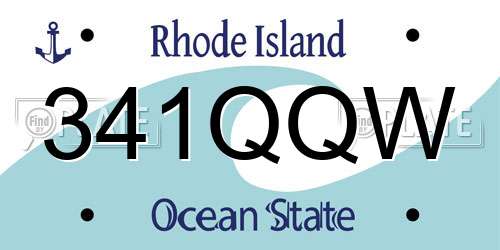341QQW Rhode Island License Plate