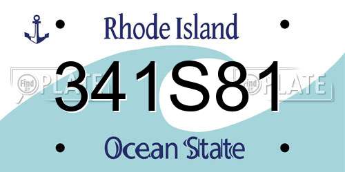 341S81 Rhode Island License Plate