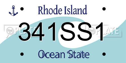 341SS1 Rhode Island License Plate