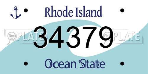 34379 Rhode Island License Plate