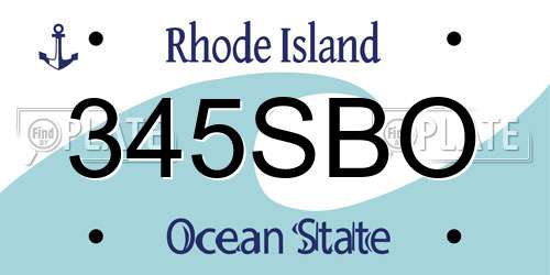 345SBO Rhode Island License Plate