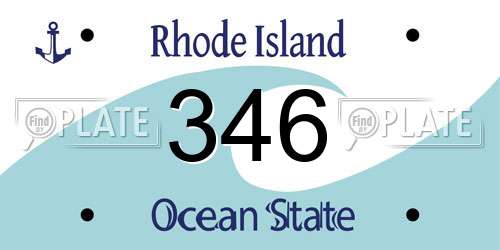 346 Rhode Island License Plate