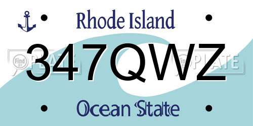 347QWZ Rhode Island License Plate