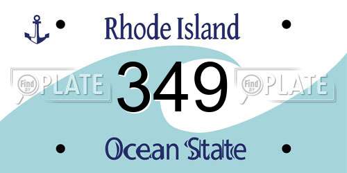 349 Rhode Island License Plate