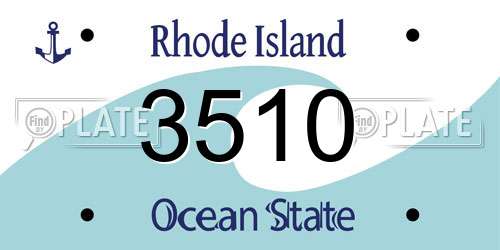 3510 Rhode Island License Plate
