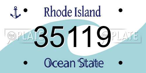 35119 Rhode Island License Plate