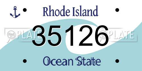 35126 Rhode Island License Plate