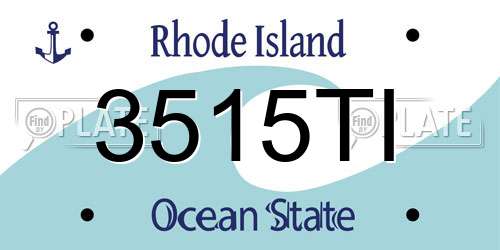 3515TI Rhode Island License Plate