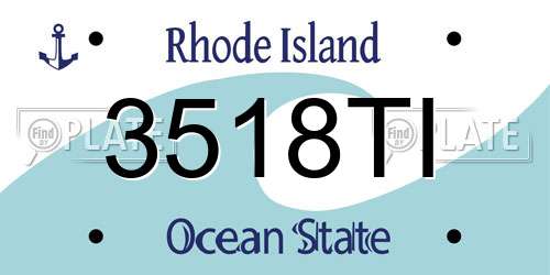 3518TI Rhode Island License Plate