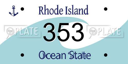 353 Rhode Island License Plate