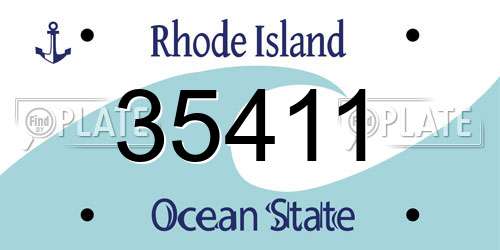 35411 Rhode Island License Plate
