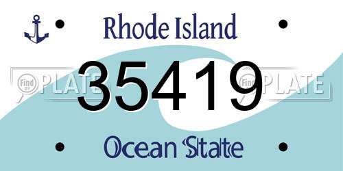 35419 Rhode Island License Plate