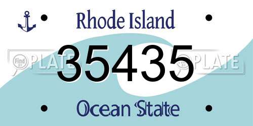 35435 Rhode Island License Plate