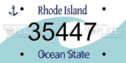 35447 Rhode Island License Plate