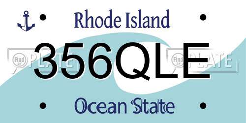 356QLE Rhode Island License Plate