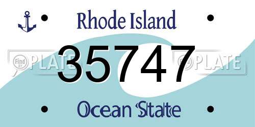 35747 Rhode Island License Plate