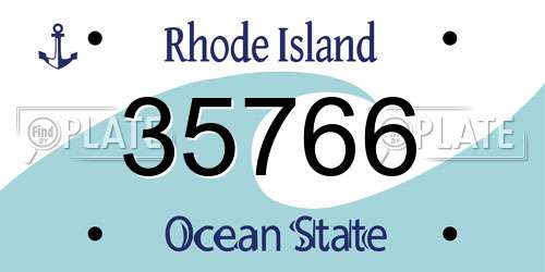 35766 Rhode Island License Plate