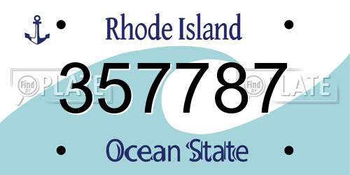 357787 Rhode Island License Plate