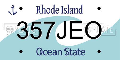 357JEO Rhode Island License Plate