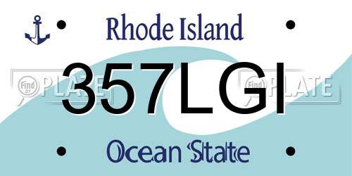 357LGI Rhode Island License Plate