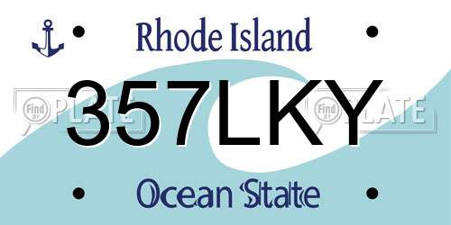 357LKY Rhode Island License Plate