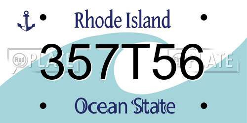 357T56 Rhode Island License Plate