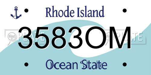 3583OM Rhode Island License Plate