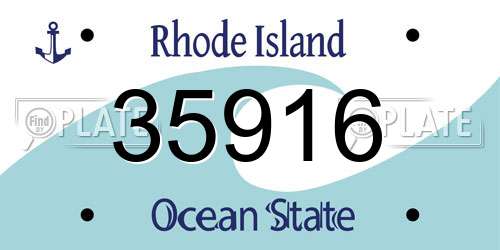 35916 Rhode Island License Plate