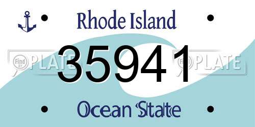 35941 Rhode Island License Plate