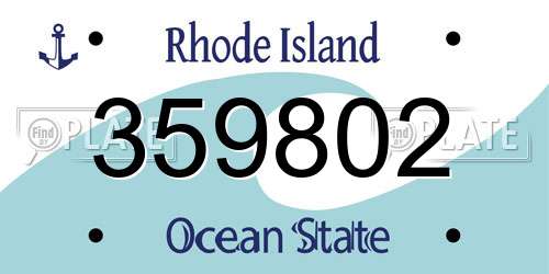359802 Rhode Island License Plate