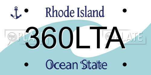 360LTA Rhode Island License Plate