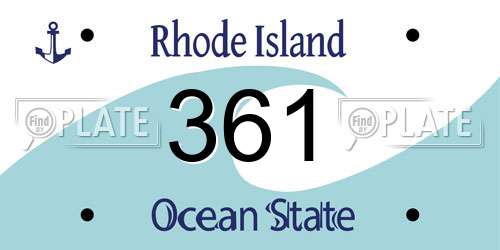 361 Rhode Island License Plate