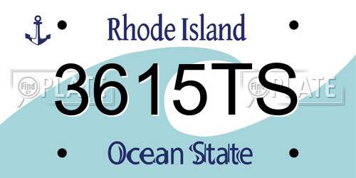 3615TS Rhode Island License Plate