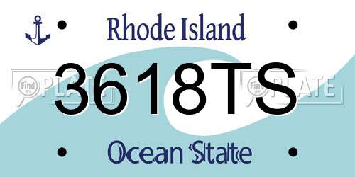 3618TS Rhode Island License Plate