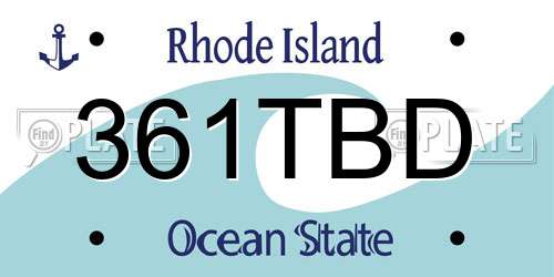 361TBD Rhode Island License Plate